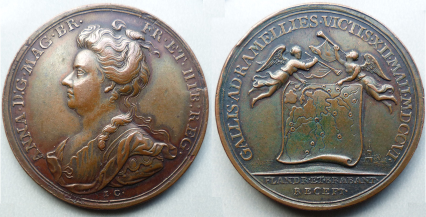 Anne 1706 battle of Ramillies medal